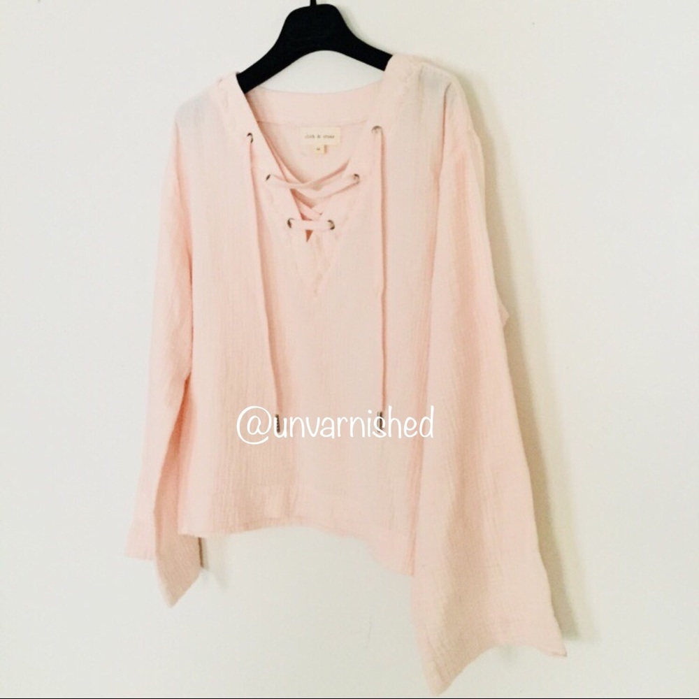 Anthropologie's Lace Up Top